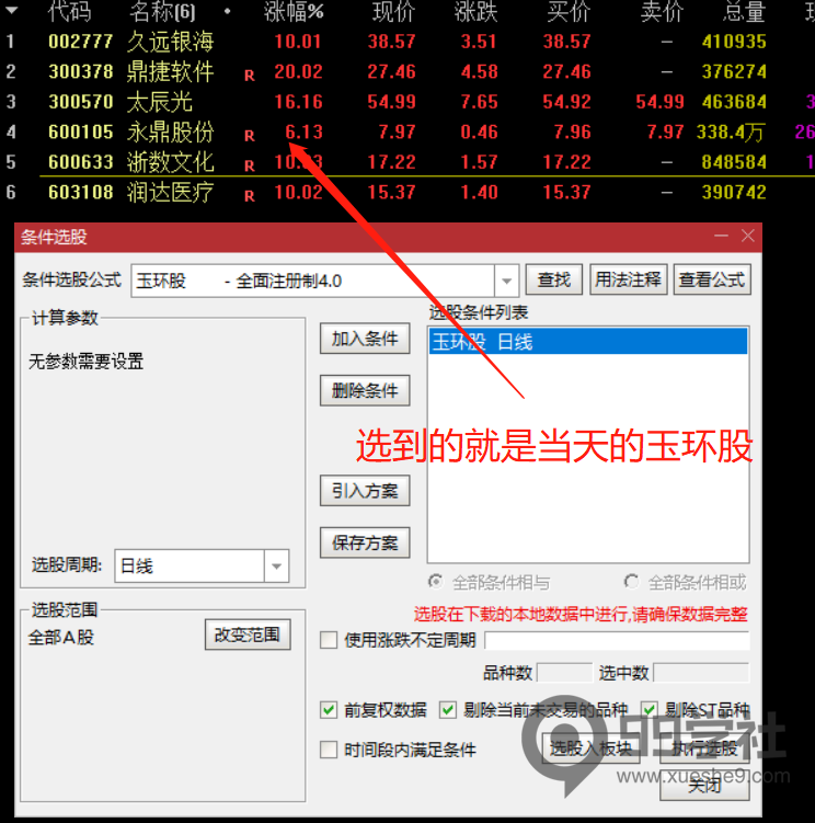 图片[5]-玉环选股器的使用方法-玖儿的学习笔记