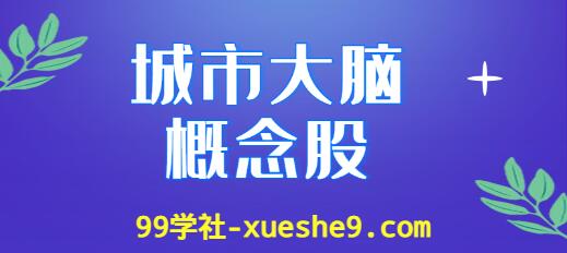 城市大脑概念股涨幅排名：城市大脑上市公司龙头股票查询-玖儿的学习笔记