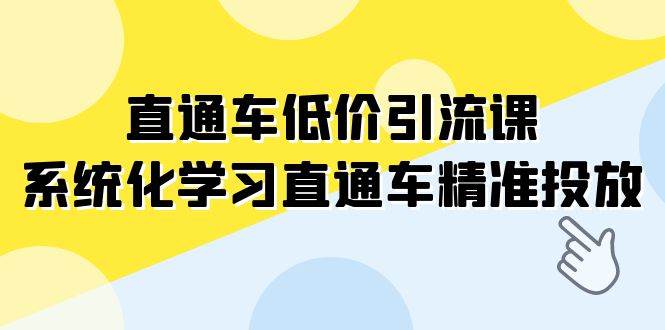 直通车-低价引流课，系统化学习直通车精准投放（14节课）-玖儿的学习笔记