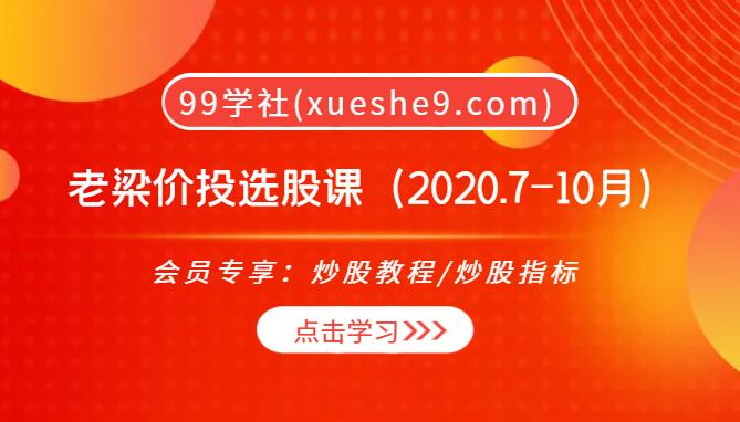 【0095】梁思几老梁价投选股课：财报核心指标、行业分析、估值分析、技术分析，实战教学2020年7-10月-玖儿的学习笔记