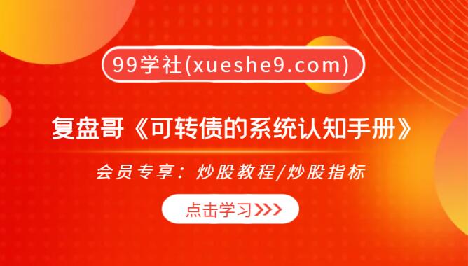 【0263】复盘哥带你掌握可转债的系统认知！干货课程助你投资成功！-玖儿的学习笔记