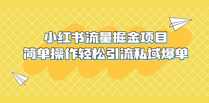 外面收费398小红书流量掘金项目，简单操作轻松引流私域爆单-玖儿的学习笔记