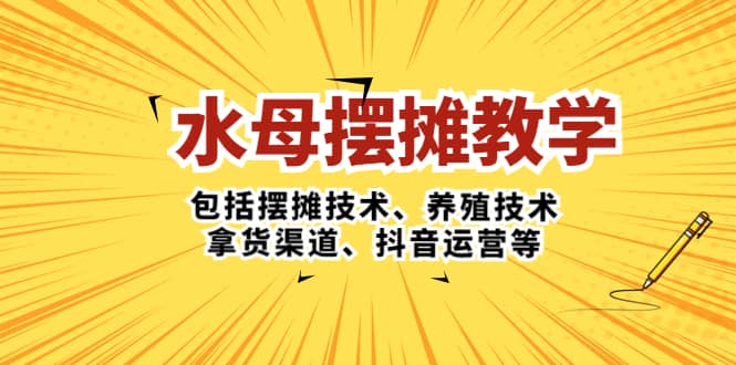 水母·摆摊教学，包括摆摊技术、养殖技术、拿货渠道、抖音运营等-玖儿的学习笔记