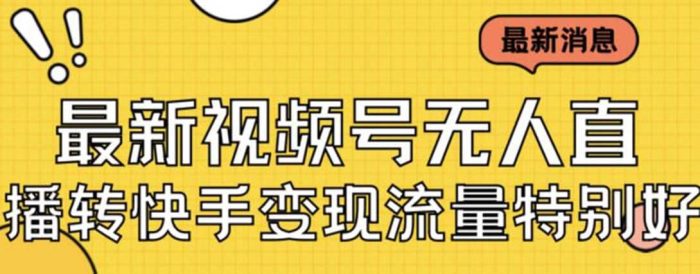 最新视频号无人直播转快手变现美女玩法日入500 【教程 素材】-玖儿的学习笔记