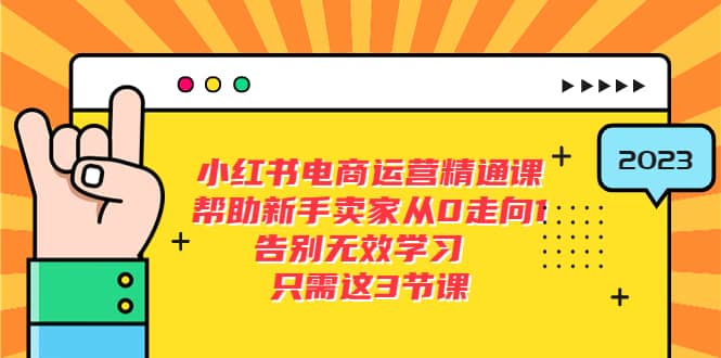 小红书电商·运营精通课，帮助新手卖家从0走向1 告别无效学习（7节视频课）-玖儿的学习笔记
