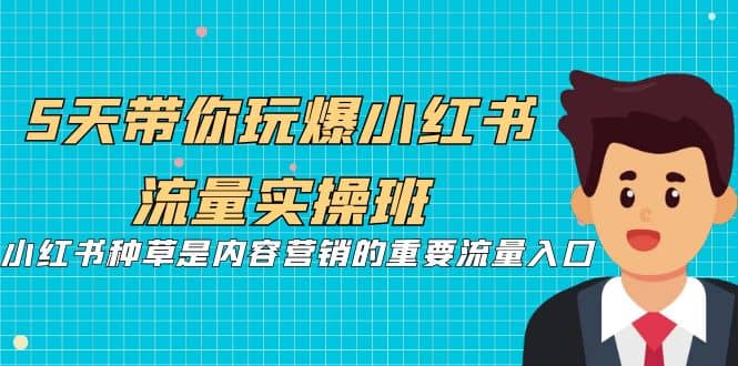 5天带你玩爆小红书流量实操班，小红书种草是内容营销的重要流量入口-玖儿的学习笔记