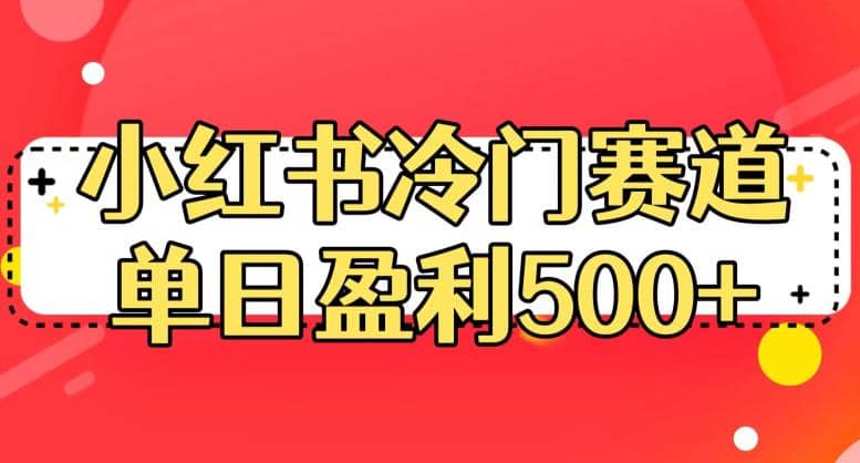 小红书冷门赛道，单日盈利500 【揭秘】-玖儿的学习笔记