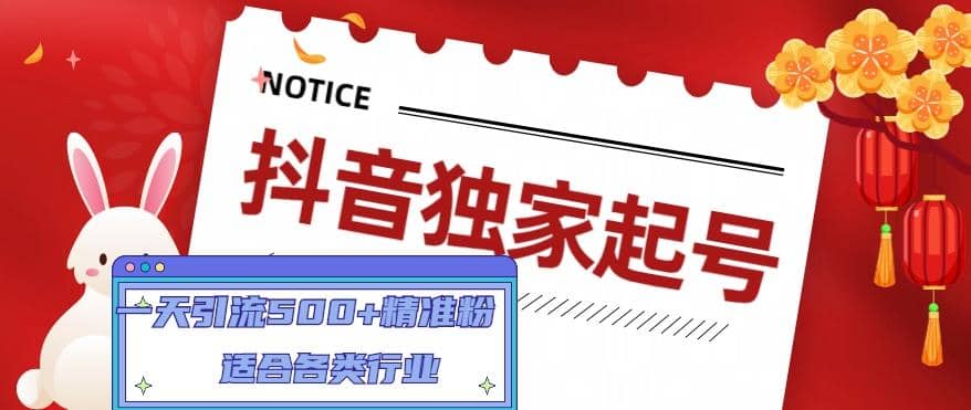 抖音独家起号，适合各类行业（9节视频课）-玖儿的学习笔记