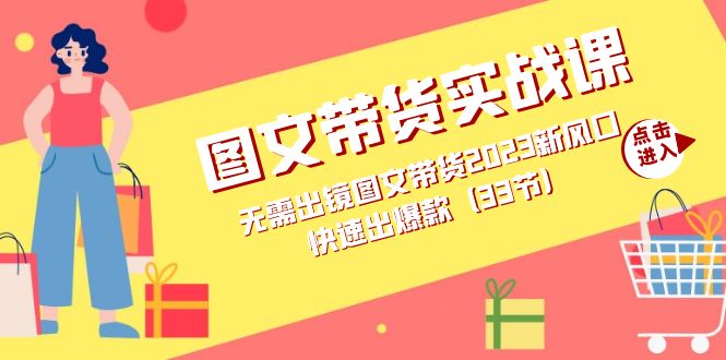 图文带货实战课：无需出镜图文带货2023新风口，快速出爆款（33节）-玖儿的学习笔记