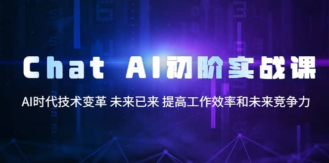 Chat AI初阶实战课，AI时代技术变革 未来已来 提高工作效率和未来竞争力-玖儿的学习笔记