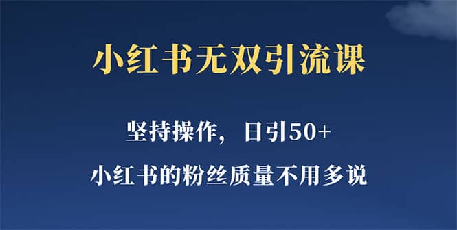 小红书无双课一天引50 女粉，不用做视频发视频，小白也很容易上手拿到结果-玖儿的学习笔记