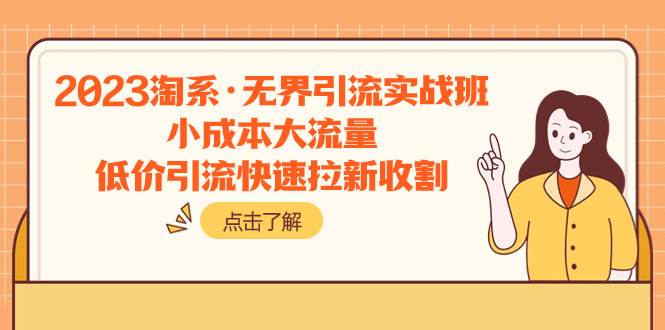 2023年淘系无界引流实战班：低成本高流量，低价引流策略助力电商快速崛起-玖儿的学习笔记