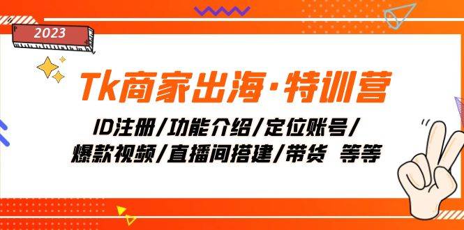 Tk商家出海·特训营：洞悉行业趋势，把握入局时机，打造高GMV直播间，ID注册/功能介绍/定位账号/爆款视频/直播间搭建/带货-玖儿的学习笔记