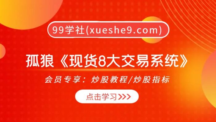 【0332】孤狼《现货8大交易系统》,打造现货高效交易技能!-玖儿的学习笔记