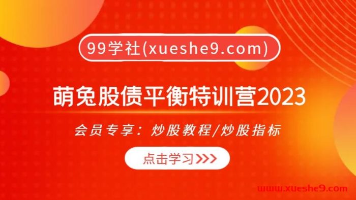2023萌兔股债平衡特训营:转债避雷、中报牛谷、抓住黄金坑,高手操盘秘籍全解析!-玖儿的学习笔记