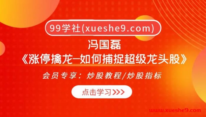 冯国磊《涨停擒龙—如何捕捉超级龙头股》-玖儿的学习笔记