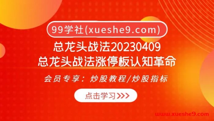 总龙头战法20230409总龙头战法涨停板认知革命：打破传统，掌握最新涨停策略！-玖儿的学习笔记