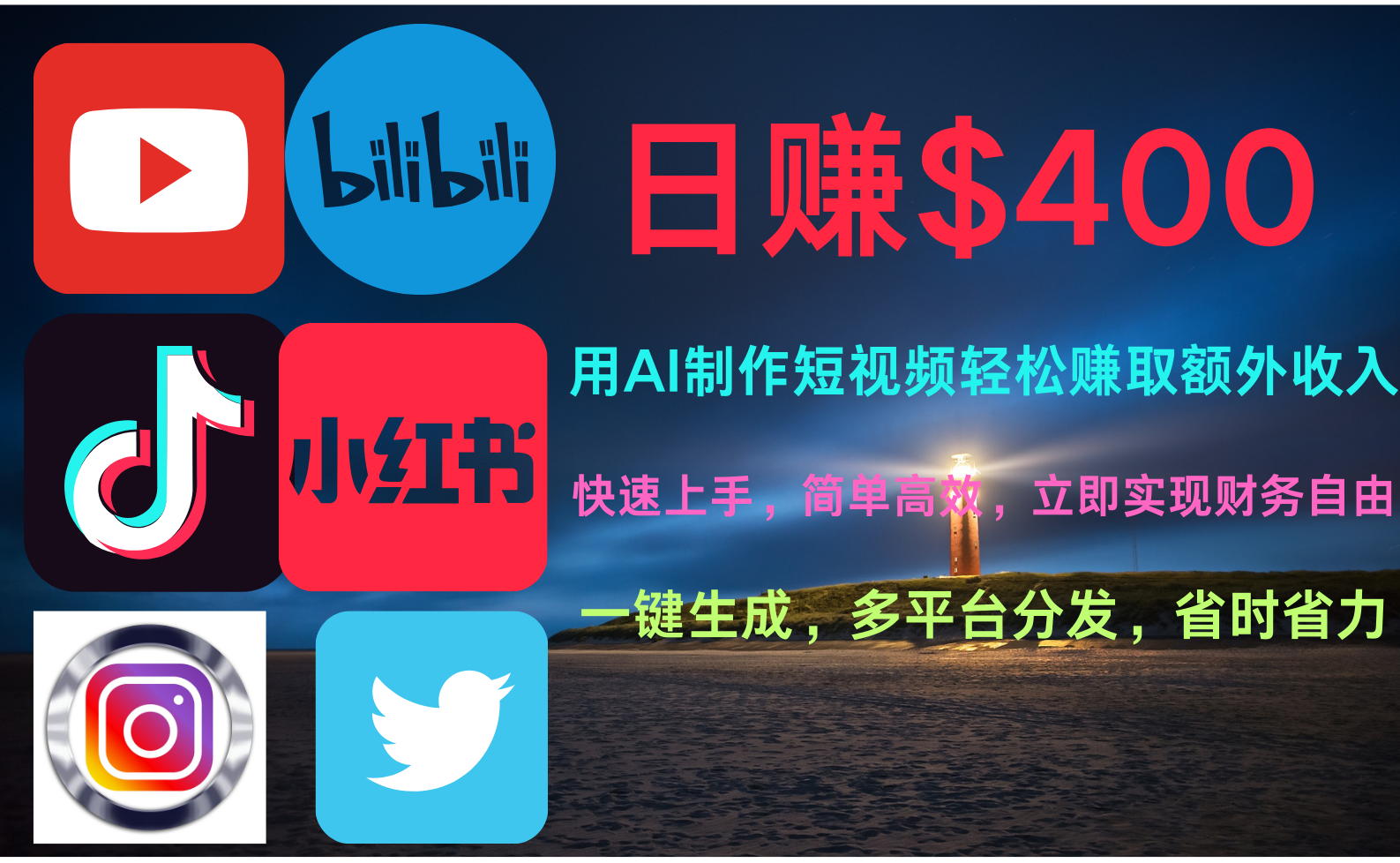 玩转全网视频平台，创造视频就能轻松赚取每天400美金-玖儿的学习笔记
