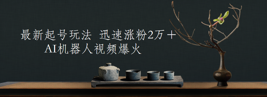 最新起号玩法，AI机器人视频爆火，迅速涨粉2万＋-玖儿的学习笔记