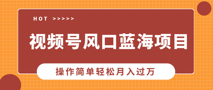 视频号风口蓝海项目，中老年人的流量密码，操作简单轻松月入过万-玖儿的学习笔记