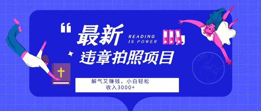 最新违章拍照项目，解气又赚钱，随手一拍，轻松收入3000-玖儿的学习笔记