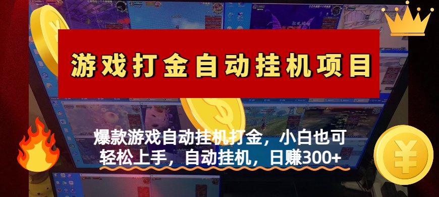 爆款游戏自动挂机打金，小白也可轻松上手，自动挂机，日赚300+-玖儿的学习笔记