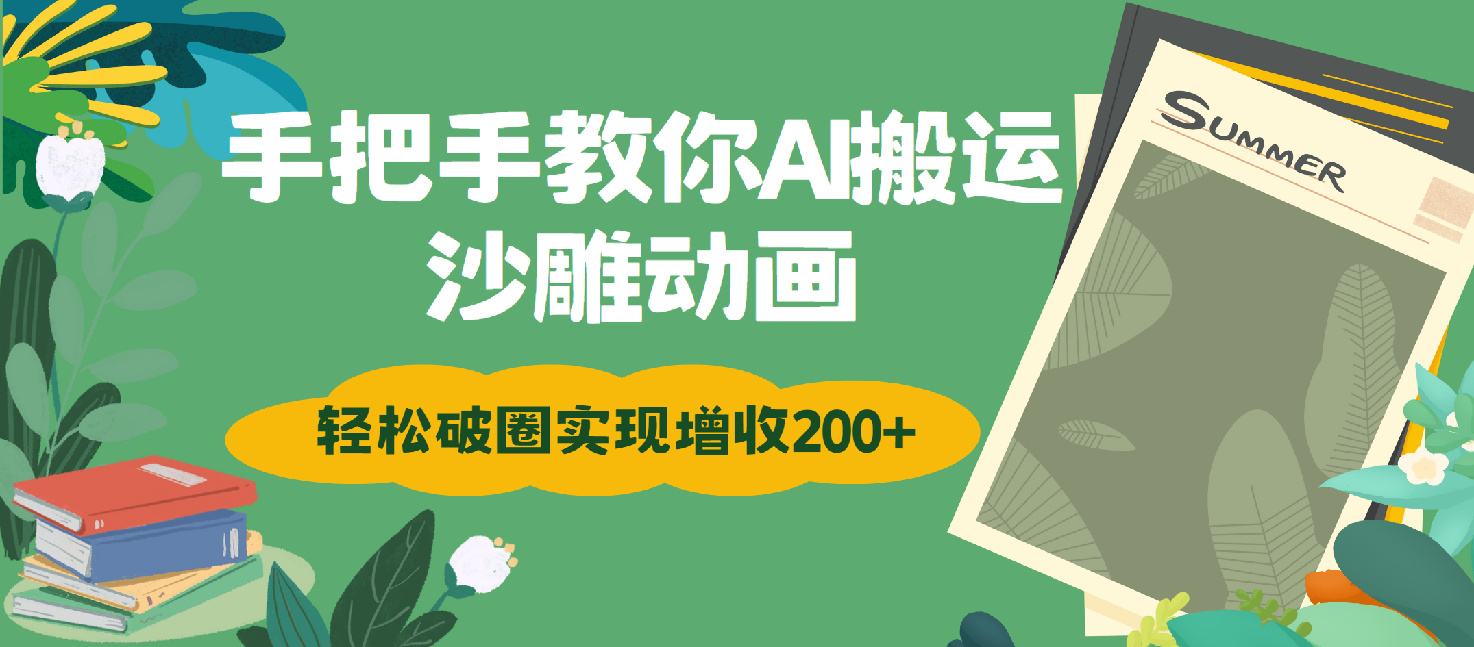 手把手教你用AI搬运沙雕动画轻松破圈实现增收200+-玖儿的学习笔记