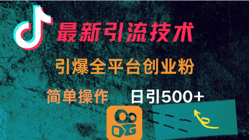 最新引流方法，引爆全平台创业粉操作简单，日引300＋-玖儿的学习笔记