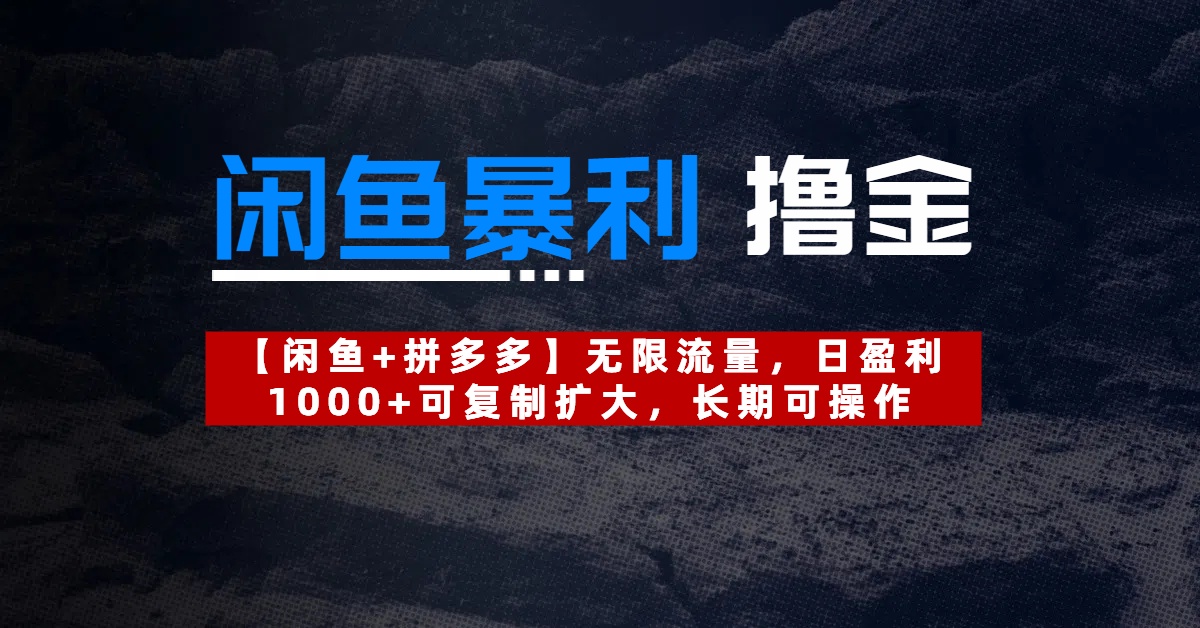 【闲鱼暴利撸金】无限流量，日盈利1000+可复制扩大，长期可操作-玖儿的学习笔记