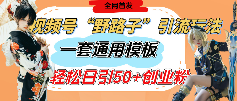视频号“野路子”玩法，评论区疯狂截流，一套模板单日单号引流50+创业粉-玖儿的学习笔记