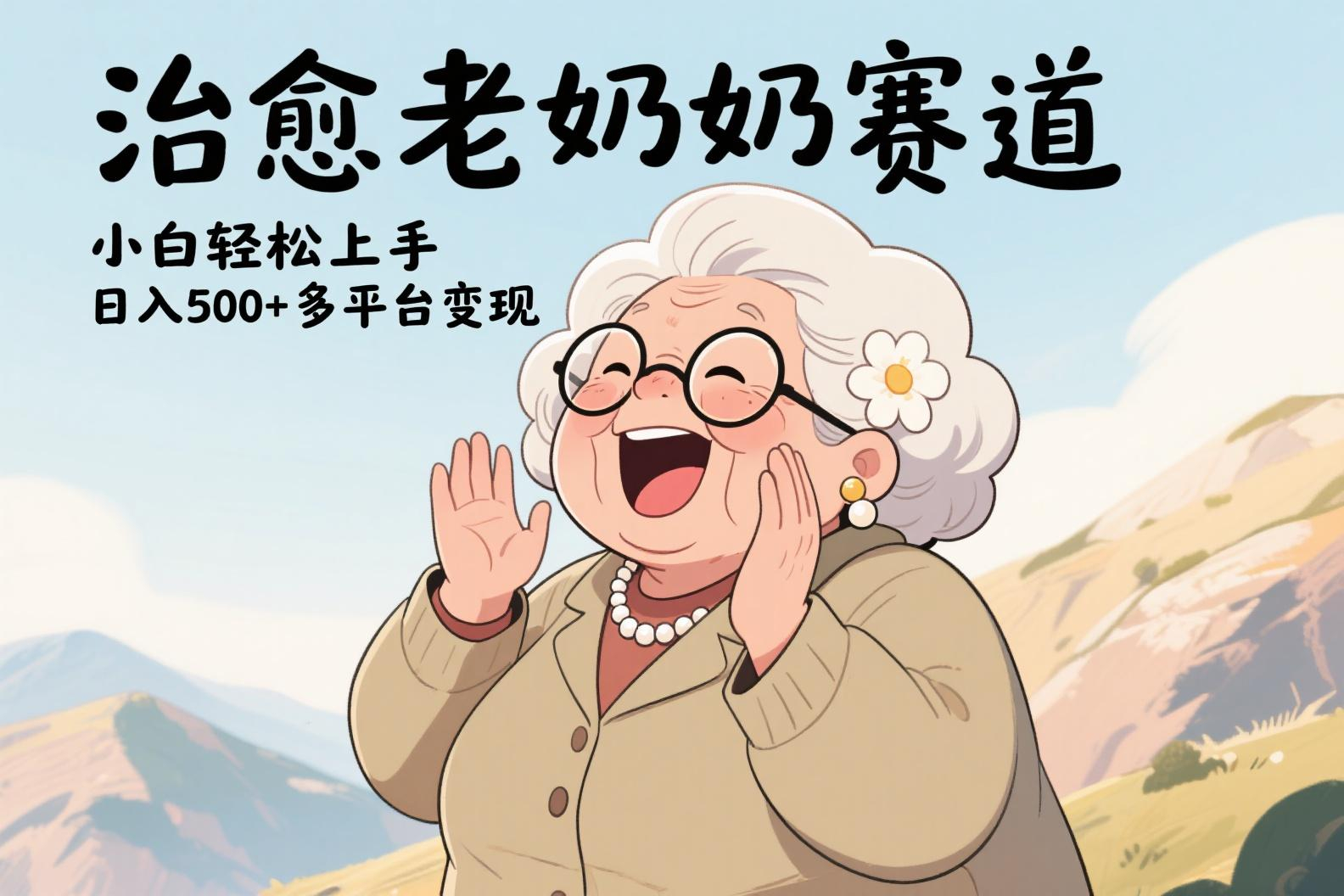 视频号治愈老奶奶赛道，小白轻松上手，日入500+多平台变现-玖儿的学习笔记