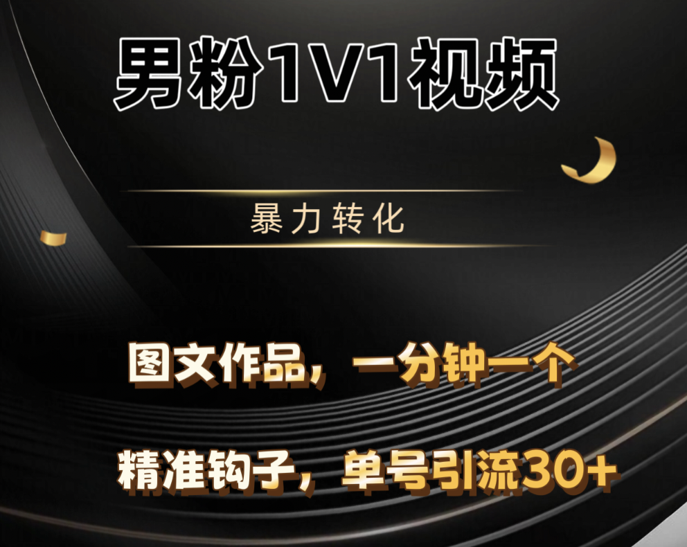 男粉1V1视频，硬改摄像头，高客单暴力转化，单日600+-玖儿的学习笔记