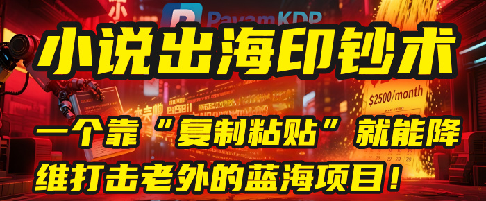 小说出海印钞术：一个靠“复制粘贴”就能降维打击老外的蓝海项目！-玖儿的学习笔记