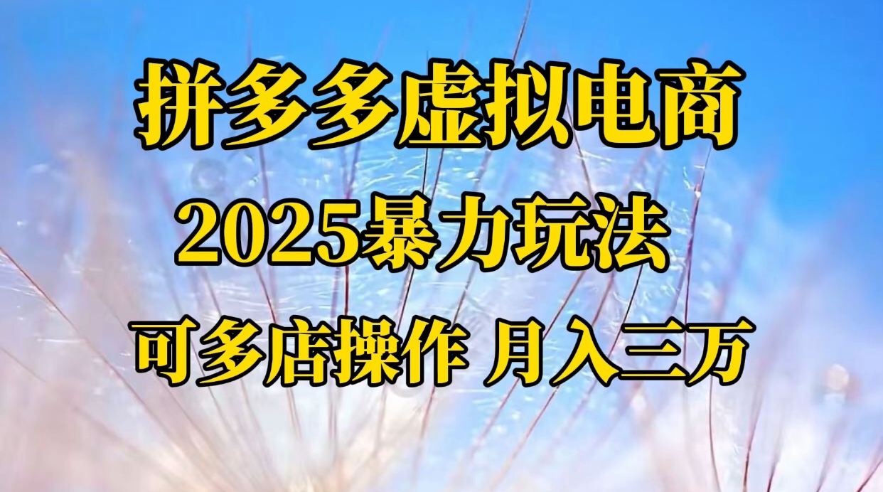 拼多多虚拟电商，不囤货不垫资的虚拟电商-玖儿的学习笔记