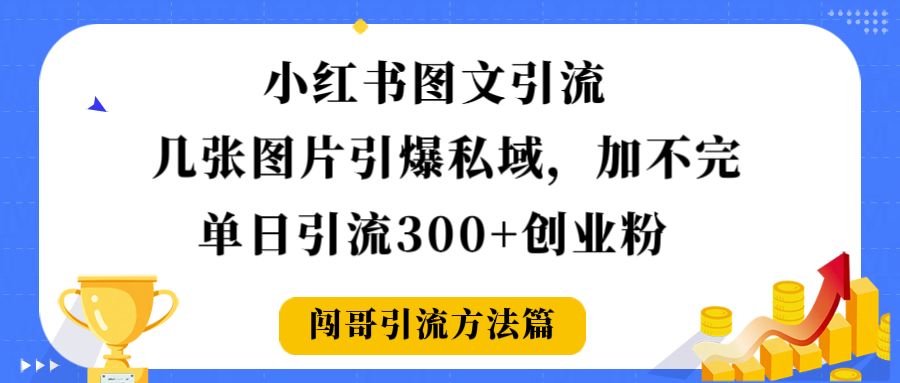 小红书图文引流，几张图片引爆私域加不完，单日引流300＋创业粉-玖儿的学习笔记