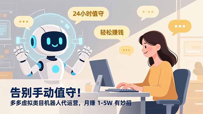 告别手动值守！多多虚拟类目机器人代运营，月赚 1-5W 有妙招-玖儿的学习笔记
