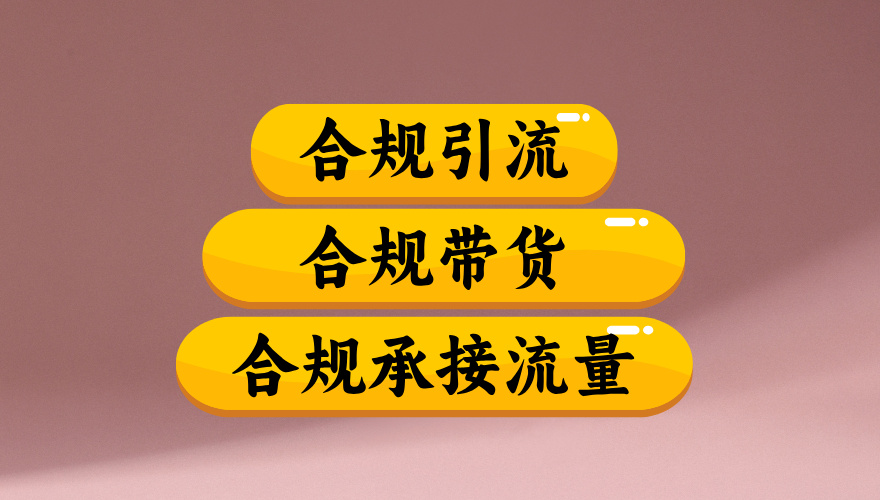 合规引流、合规并且高效地做带货、合规承接流量(揭秘)-玖儿的学习笔记