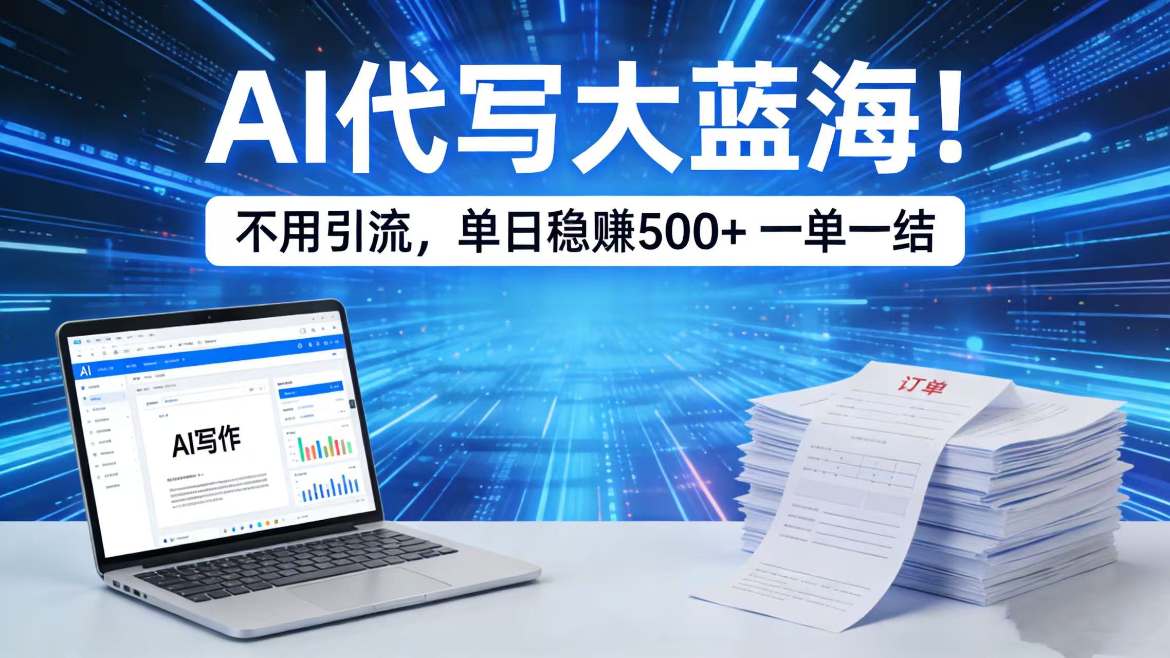 AI 代写大蓝海!不用引流,单日稳赚 500 + 一单一结-玖儿的学习笔记