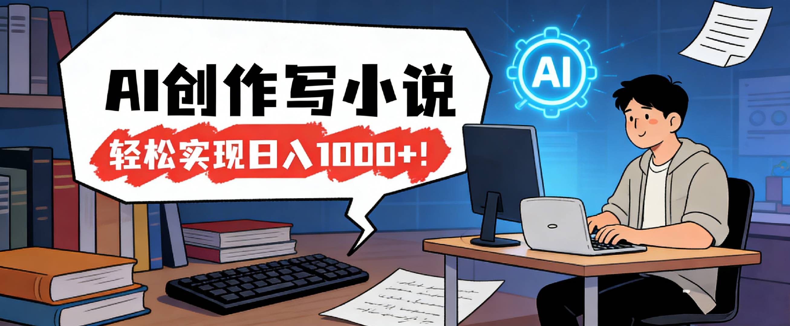 26年最新风口项目，AI工具创作写小说，轻松实现日入1000+-玖儿的学习笔记