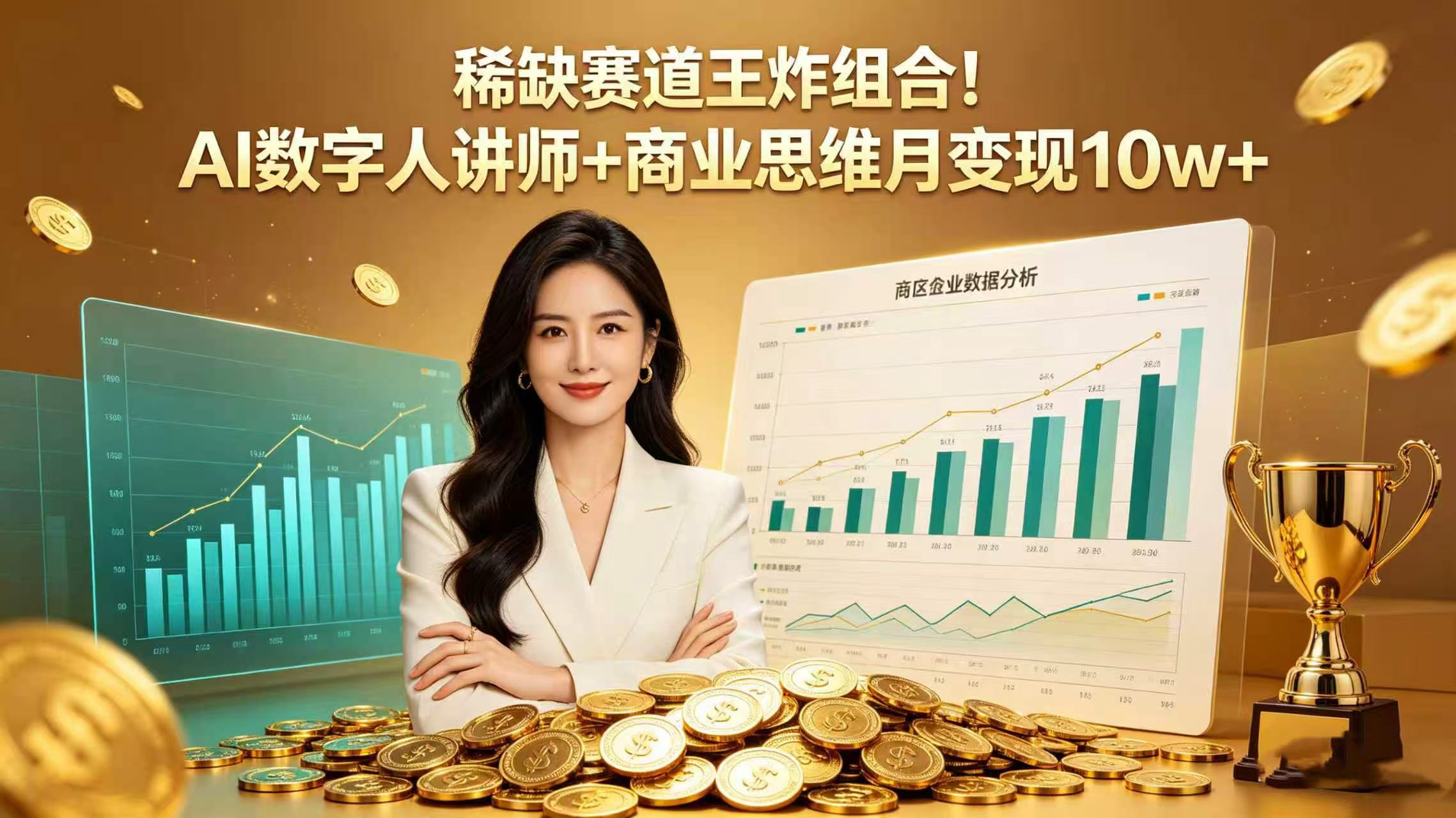 稀缺赛道王炸组合！AI 数字人讲师 + 商业思维 月变现 10w+-玖儿的学习笔记