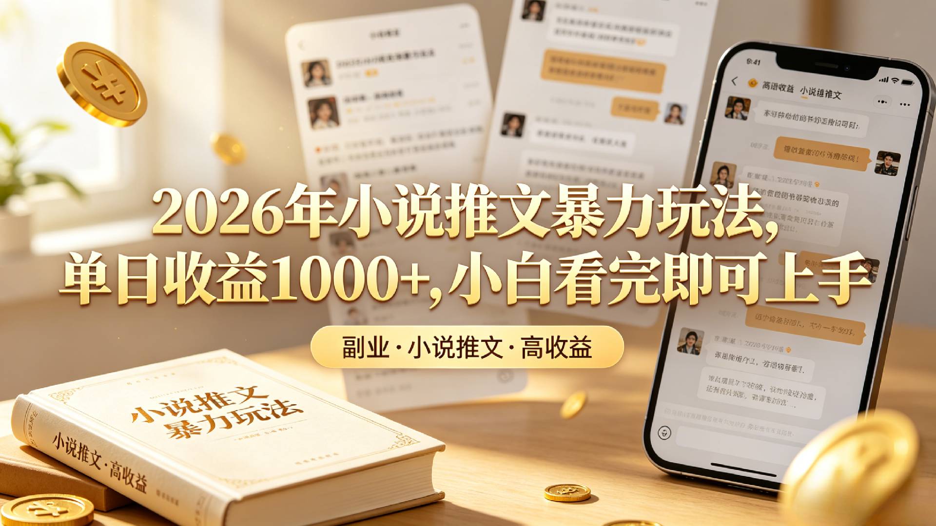 2026年小说推文暴力玩法,单日收益1000+,小白看完即可上手-玖儿的学习笔记