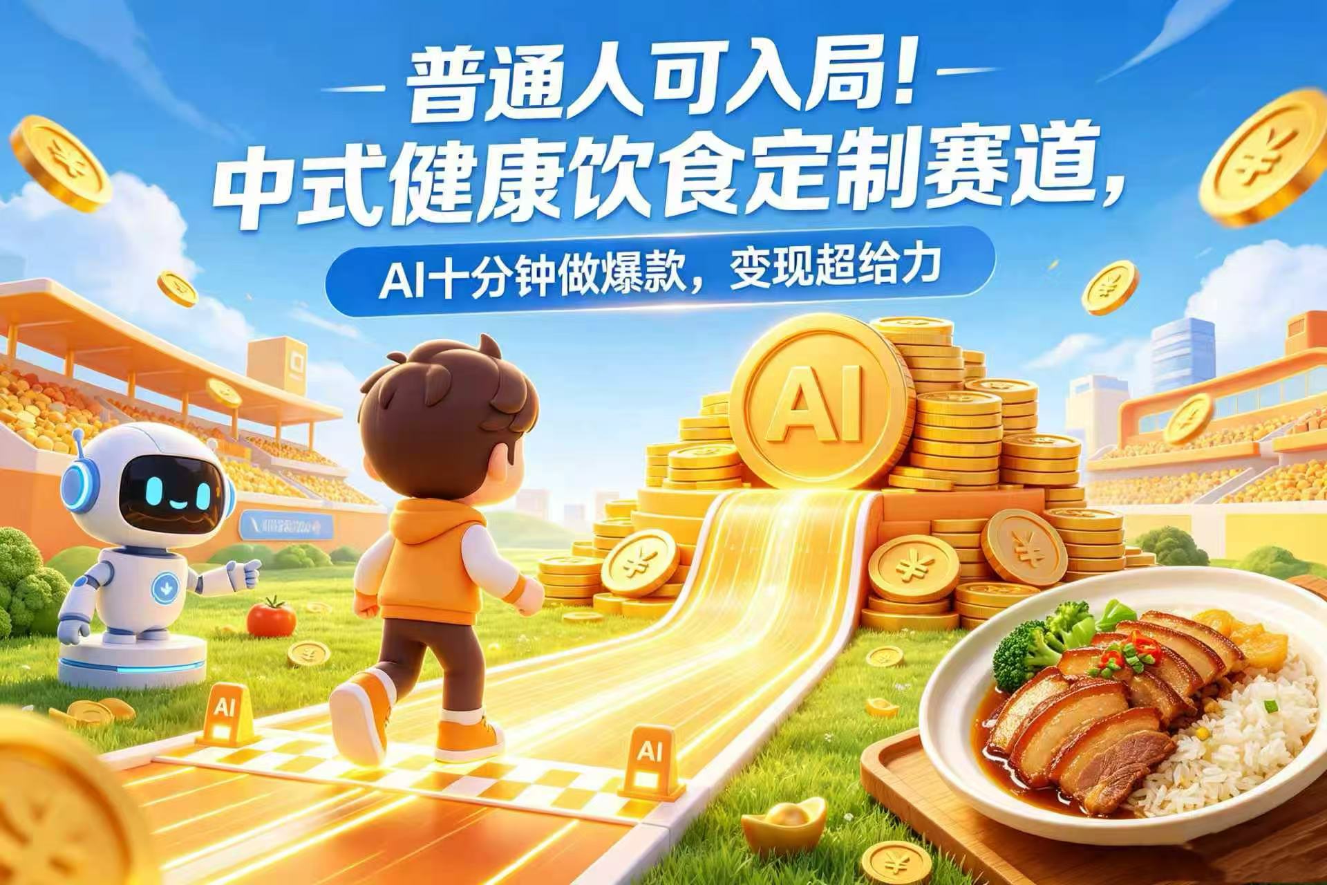 普通人可入局!中式健康饮食定制赛道,AI 十分钟做爆款,变现超给力-玖儿的学习笔记