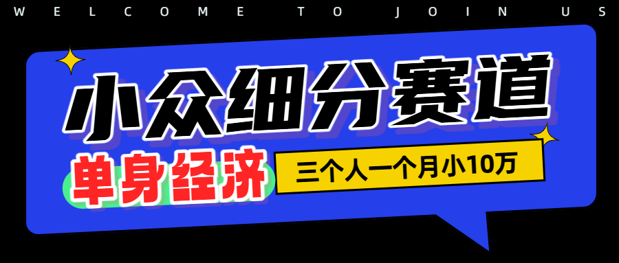 小众流量掘金,三个人一月小10W-玖儿的学习笔记