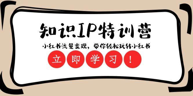 小红书流量变现！知识IP特训营带你玩转小红书！23节视频课程教你如何精准定位、涨粉、爆款文案拆解！-玖儿的学习笔记