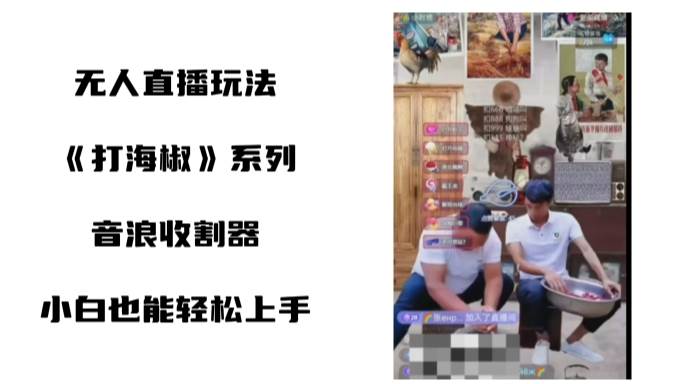 玩转打海椒无人直播，小白也能轻松上手撸音浪收割器，教程、工具、素材全揭秘！-玖儿的学习笔记