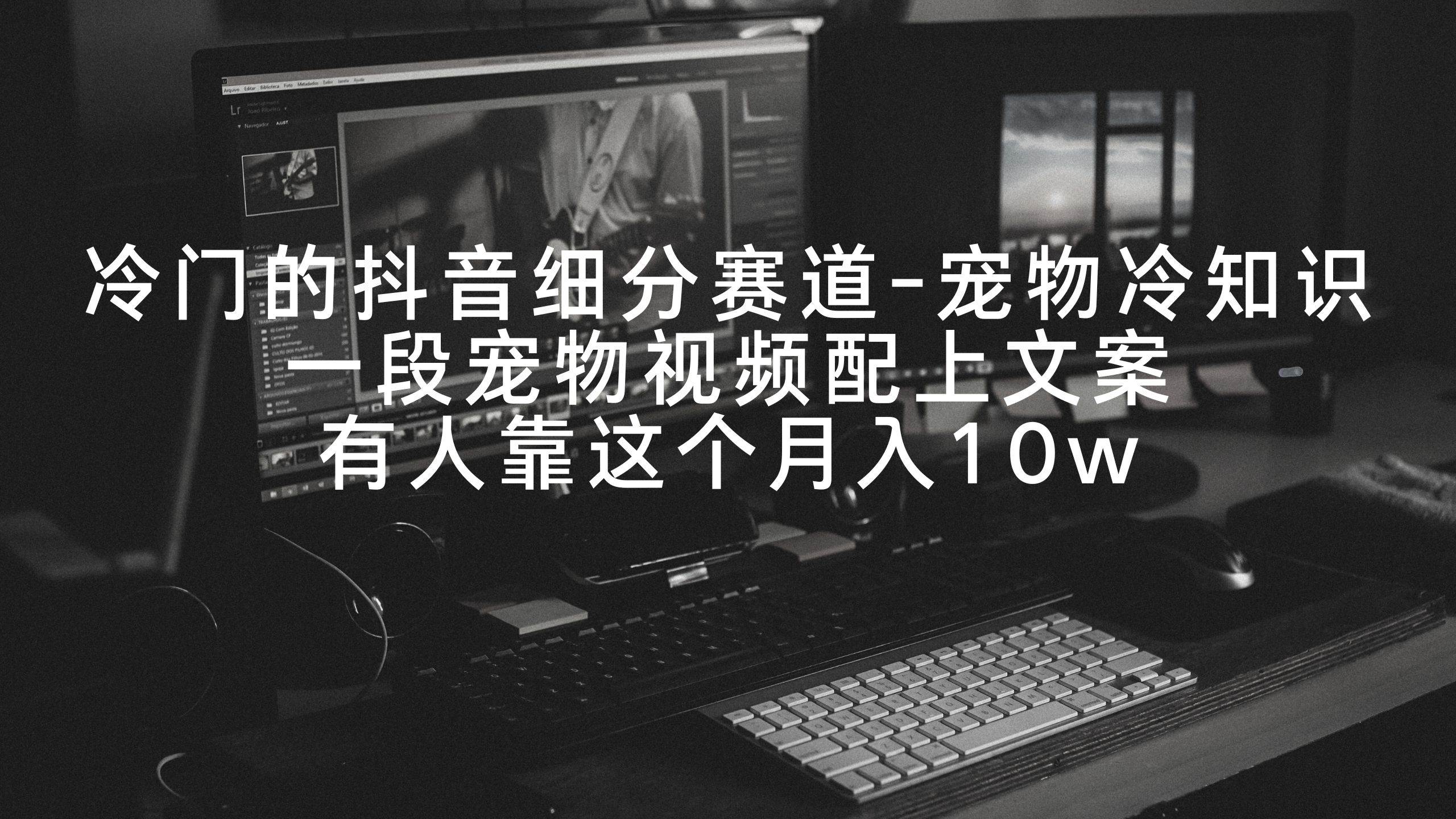 【冷门赛道】月入10w！制作有趣宠物小视频的冷知识项目来了！-玖儿的学习笔记