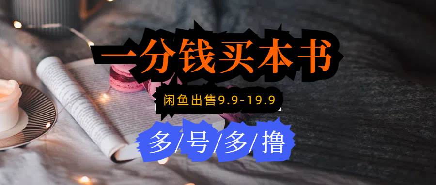 每天1分钱买书，闲鱼9.9-19.9热卖，多账号多撸！新手小白也可轻松操作！-玖儿的学习笔记