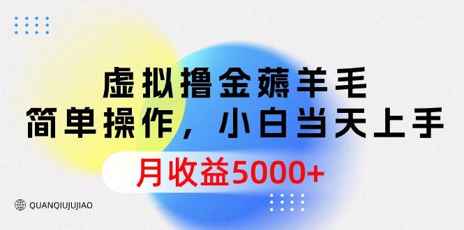 虚拟物品撸金薅羊毛！简单操作，小白当天上手，月收益5000+的超稳定项目揭秘！-玖儿的学习笔记
