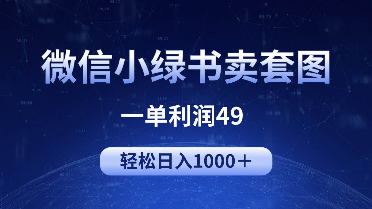 轻松日入1000＋！冷门微信小绿书卖美女套图项目揭秘，利润49一单，爆炸流量吸粉变现！-玖儿的学习笔记