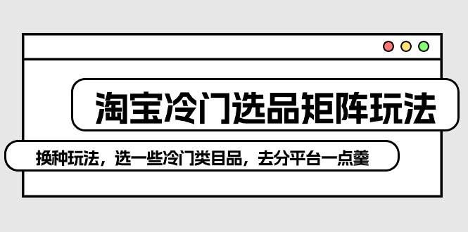 挖掘蓝海：淘宝冷门选品矩阵解析与实战策略-玖儿的学习笔记